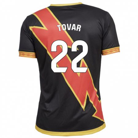 Kandiny Hombre Camiseta Andrea Fernanda Tovar #22 Negro 2ª Equipación 2023/24 La Camisa Chile