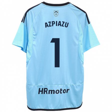 Kandiny Hombre Camiseta Nahia Azpiazu Moreno #1 Azul 2ª Equipación 2023/24 La Camisa Chile