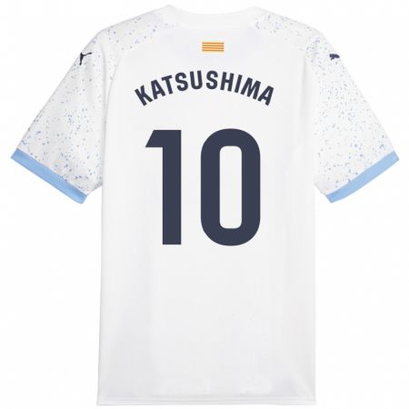 Kandiny Hombre Camiseta Shinnosuke Katsushima #10 Blanco 2ª Equipación 2023/24 La Camisa Chile