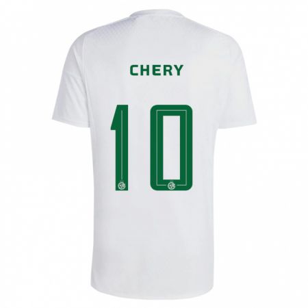 Kandiny Hombre Camiseta Tjaronn Chery #10 Verde Azul 2ª Equipación 2023/24 La Camisa Chile