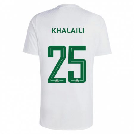 Kandiny Hombre Camiseta Anan Khalaili #25 Verde Azul 2ª Equipación 2023/24 La Camisa Chile