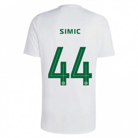 Kandiny Hombre Camiseta Lorenco Simic #44 Verde Azul 2ª Equipación 2023/24 La Camisa Chile
