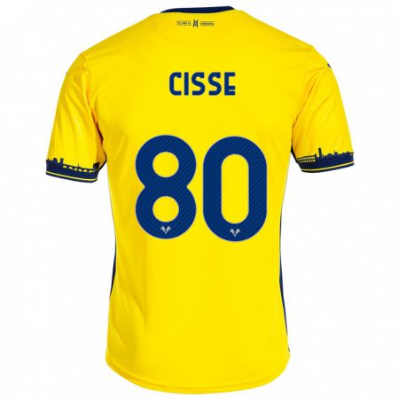 Kandiny Hombre Camiseta Alphadjo Cissè #80 Amarillo 2ª Equipación 2023/24 La Camisa Chile