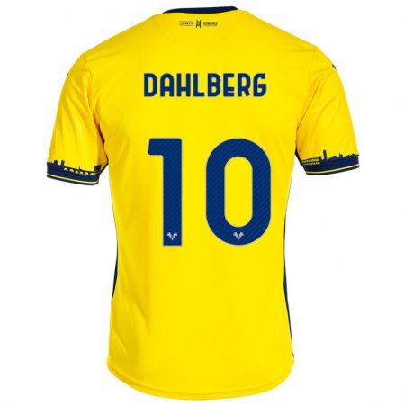 Kandiny Hombre Camiseta Jonna Dahlberg #10 Amarillo 2ª Equipación 2023/24 La Camisa Chile