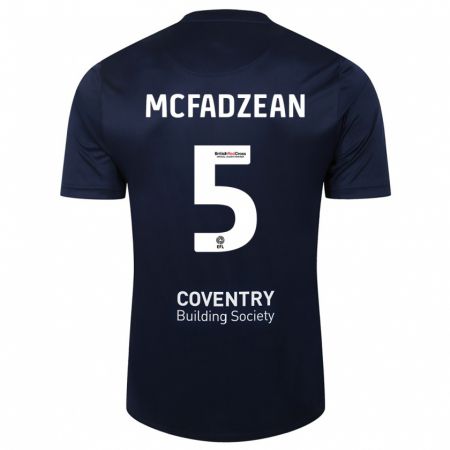 Kandiny Hombre Camiseta Kyle Mcfadzean #5 Rojo Azul Marino 2ª Equipación 2023/24 La Camisa Chile