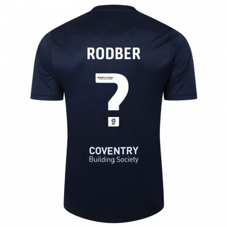 Kandiny Hombre Camiseta Samuel Rodber #0 Rojo Azul Marino 2ª Equipación 2023/24 La Camisa Chile