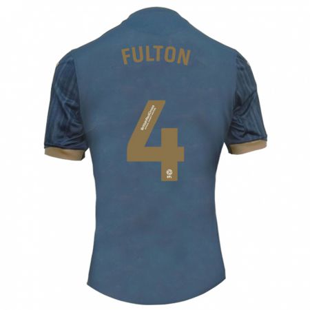 Kandiny Hombre Camiseta Jay Fulton #4 Verde Azulado Oscuro 2ª Equipación 2023/24 La Camisa Chile