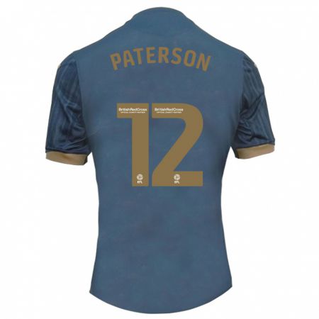 Kandiny Hombre Camiseta Jamie Paterson #12 Verde Azulado Oscuro 2ª Equipación 2023/24 La Camisa Chile