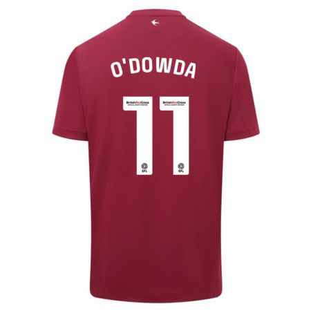 Kandiny Hombre Camiseta Callum O'dowda #11 Rojo 2ª Equipación 2023/24 La Camisa Chile