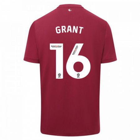 Kandiny Hombre Camiseta Karlan Grant #16 Rojo 2ª Equipación 2023/24 La Camisa Chile
