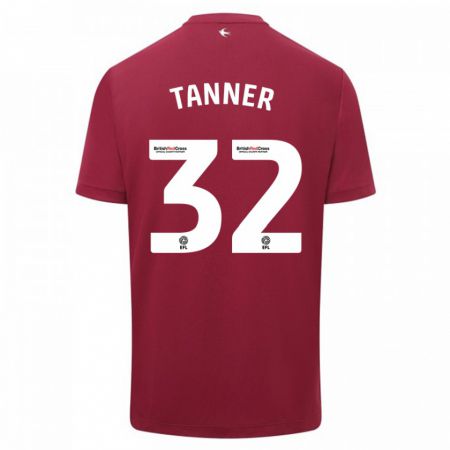 Kandiny Hombre Camiseta Ollie Tanner #32 Rojo 2ª Equipación 2023/24 La Camisa Chile