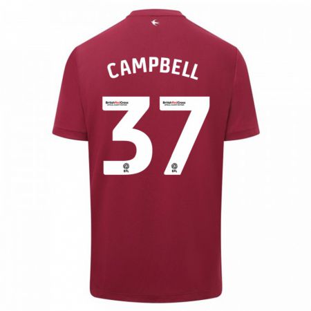 Kandiny Hombre Camiseta Vontae Daley-Campbell #37 Rojo 2ª Equipación 2023/24 La Camisa Chile