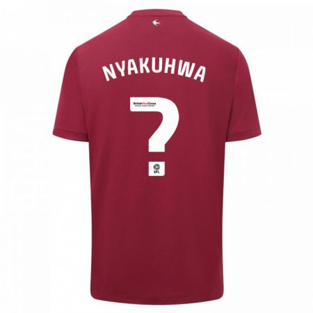 Kandiny Hombre Camiseta Tanatswa Nyakuhwa #0 Rojo 2ª Equipación 2023/24 La Camisa Chile