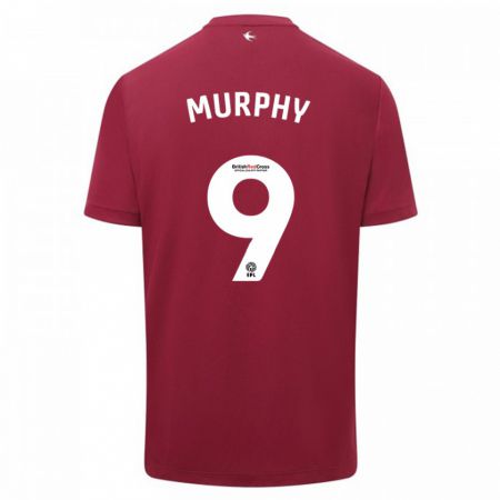 Kandiny Hombre Camiseta Alana Murphy #9 Rojo 2ª Equipación 2023/24 La Camisa Chile