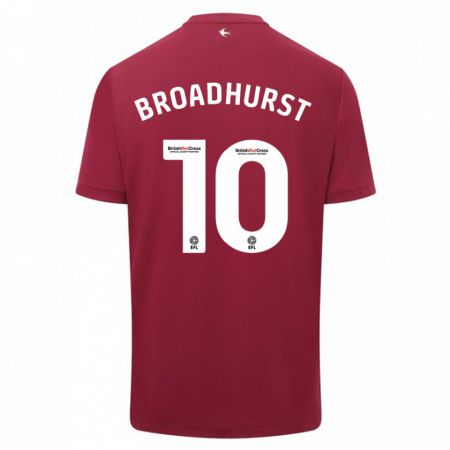 Kandiny Hombre Camiseta Danielle Broadhurst #10 Rojo 2ª Equipación 2023/24 La Camisa Chile