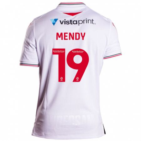 Kandiny Hombre Camiseta Jacob Mendy #19 Blanco 2ª Equipación 2023/24 La Camisa Chile