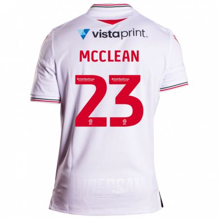 Kandiny Hombre Camiseta James Mcclean #23 Blanco 2ª Equipación 2023/24 La Camisa Chile