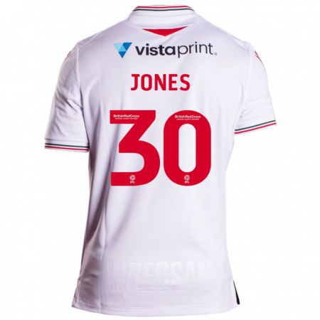 Kandiny Hombre Camiseta James Jones #30 Blanco 2ª Equipación 2023/24 La Camisa Chile