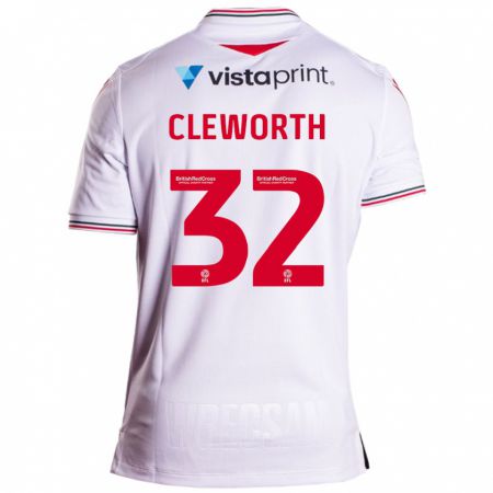 Kandiny Hombre Camiseta Max Cleworth #32 Blanco 2ª Equipación 2023/24 La Camisa Chile