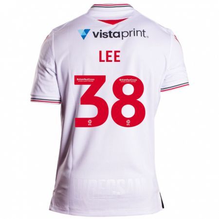 Kandiny Hombre Camiseta Elliot Lee #38 Blanco 2ª Equipación 2023/24 La Camisa Chile