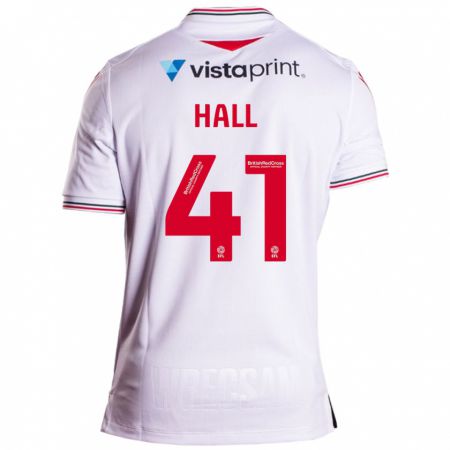 Kandiny Hombre Camiseta Liam Hall #41 Blanco 2ª Equipación 2023/24 La Camisa Chile