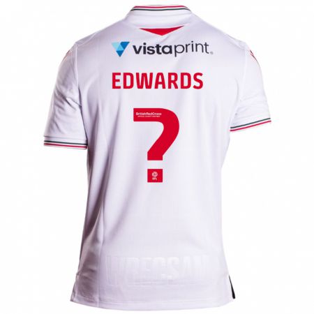 Kandiny Hombre Camiseta Callum Edwards #0 Blanco 2ª Equipación 2023/24 La Camisa Chile