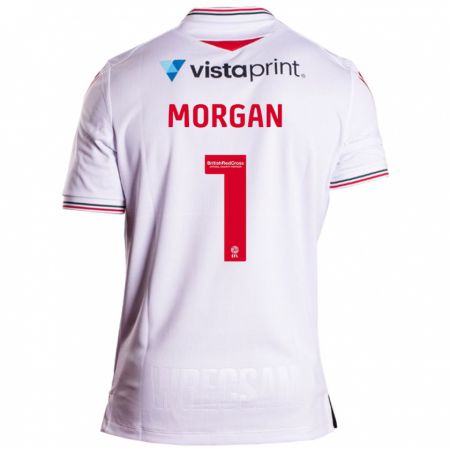 Kandiny Hombre Camiseta Delyth Morgan #1 Blanco 2ª Equipación 2023/24 La Camisa Chile