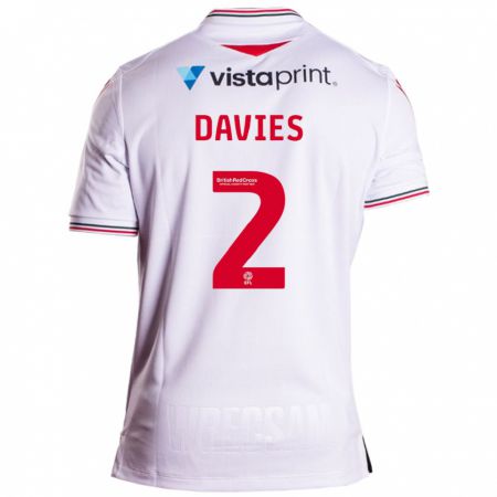 Kandiny Hombre Camiseta Phoebe Davies #2 Blanco 2ª Equipación 2023/24 La Camisa Chile