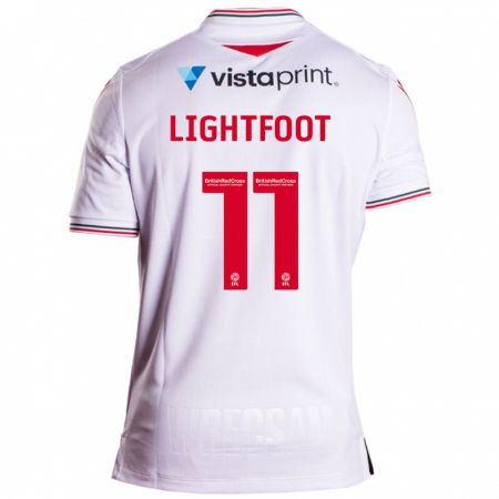 Kandiny Hombre Camiseta Amber Lightfoot #11 Blanco 2ª Equipación 2023/24 La Camisa Chile