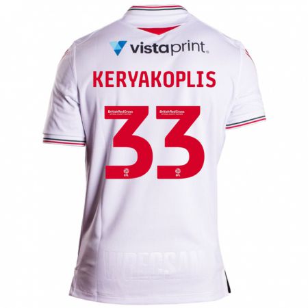 Kandiny Hombre Camiseta Hannah Keryakoplis #33 Blanco 2ª Equipación 2023/24 La Camisa Chile
