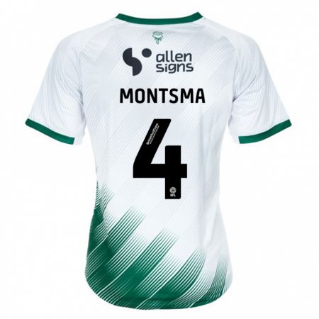 Kandiny Hombre Camiseta Lewis Montsma #4 Blanco 2ª Equipación 2023/24 La Camisa Chile