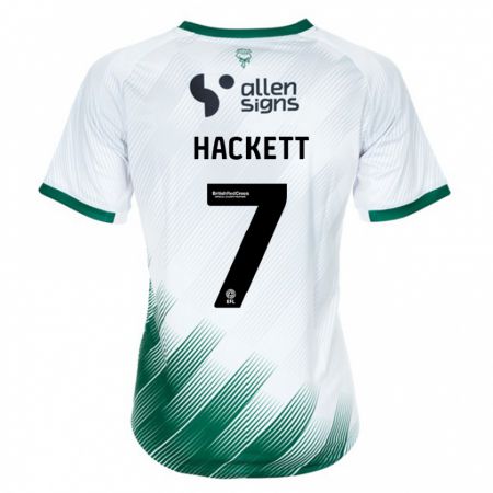 Kandiny Hombre Camiseta Reeco Hackett #7 Blanco 2ª Equipación 2023/24 La Camisa Chile