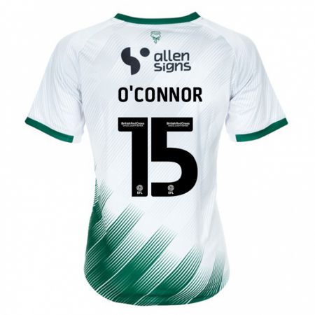 Kandiny Hombre Camiseta Paudie O'connor #15 Blanco 2ª Equipación 2023/24 La Camisa Chile