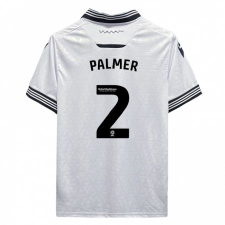 Kandiny Hombre Camiseta Liam Palmer #2 Blanco 2ª Equipación 2023/24 La Camisa Chile