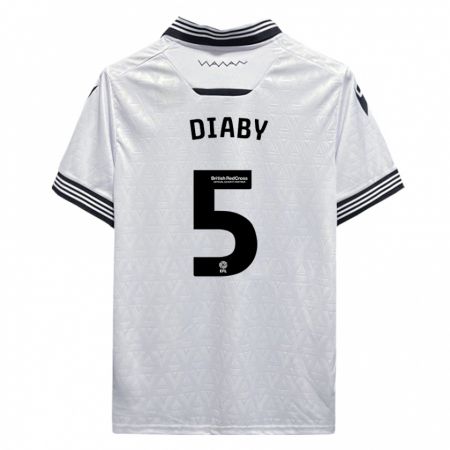 Kandiny Hombre Camiseta Bambo Diaby #5 Blanco 2ª Equipación 2023/24 La Camisa Chile