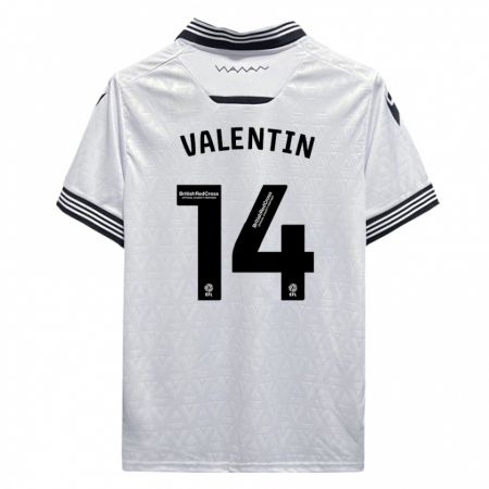 Kandiny Hombre Camiseta Pol Valentín #14 Blanco 2ª Equipación 2023/24 La Camisa Chile