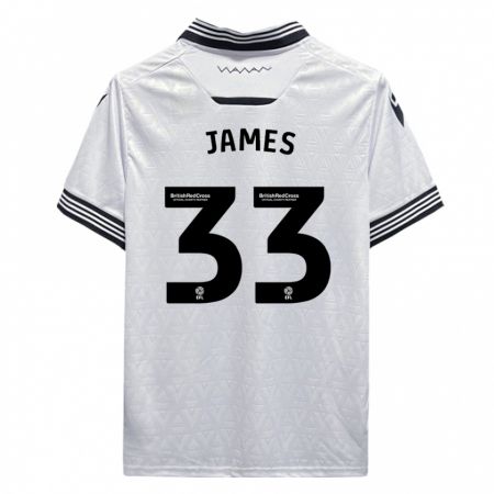 Kandiny Hombre Camiseta Reece James #33 Blanco 2ª Equipación 2023/24 La Camisa Chile