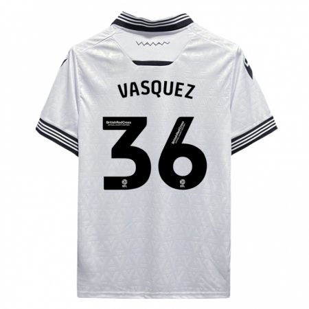 Kandiny Hombre Camiseta Devis Vásquez #36 Blanco 2ª Equipación 2023/24 La Camisa Chile