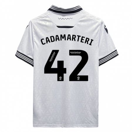 Kandiny Hombre Camiseta Bailey Cadamarteri #42 Blanco 2ª Equipación 2023/24 La Camisa Chile