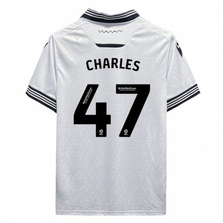 Kandiny Hombre Camiseta Pierce Charles #47 Blanco 2ª Equipación 2023/24 La Camisa Chile