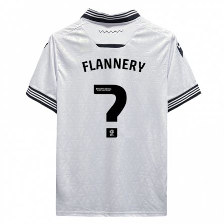 Kandiny Hombre Camiseta Cian Flannery #0 Blanco 2ª Equipación 2023/24 La Camisa Chile