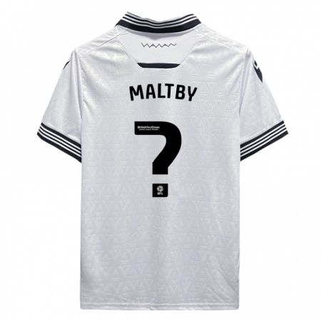 Kandiny Hombre Camiseta Mackenzie Maltby #0 Blanco 2ª Equipación 2023/24 La Camisa Chile