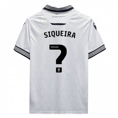 Kandiny Hombre Camiseta Guilherme Siqueira #0 Blanco 2ª Equipación 2023/24 La Camisa Chile