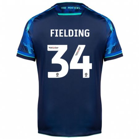 Kandiny Hombre Camiseta Frank Fielding #34 Armada 2ª Equipación 2023/24 La Camisa Chile