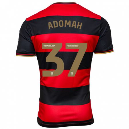 Kandiny Hombre Camiseta Albert Adomah #37 Negro Rojo 2ª Equipación 2023/24 La Camisa Chile