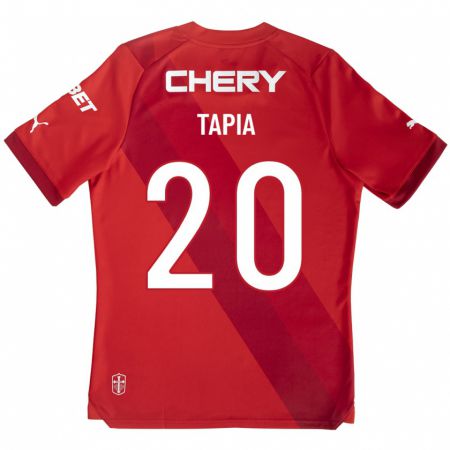 Kandiny Hombre Camiseta Gonzalo Tapia #20 Rojo 2ª Equipación 2023/24 La Camisa Chile