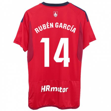 Kandiny Mujer Camiseta Rubén García #14 Rojo 1ª Equipación 2023/24 La Camisa Chile