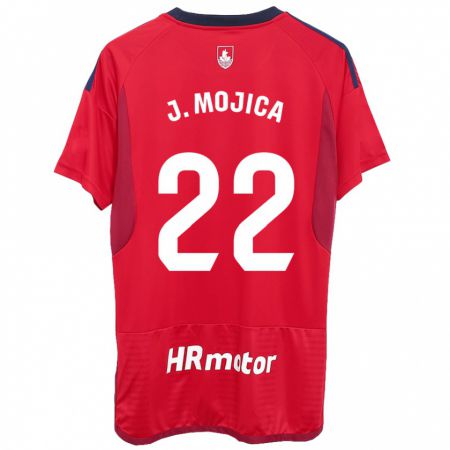 Kandiny Mujer Camiseta Johan Mojica #22 Rojo 1ª Equipación 2023/24 La Camisa Chile