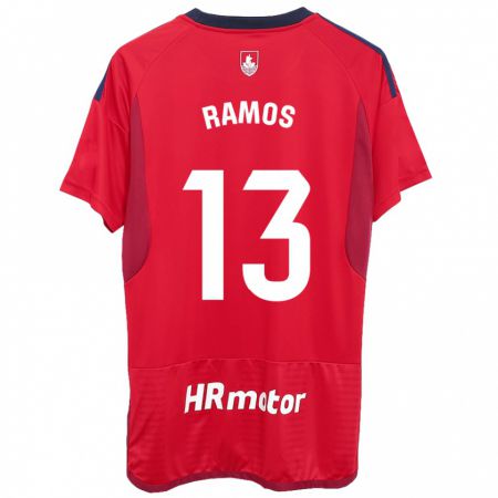 Kandiny Mujer Camiseta Darío Ramos #13 Rojo 1ª Equipación 2023/24 La Camisa Chile