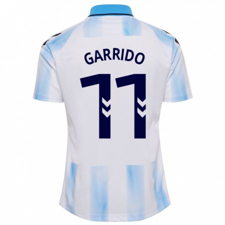 Kandiny Mujer Camiseta Rafael Garrido #11 Blanco Azul 1ª Equipación 2023/24 La Camisa Chile